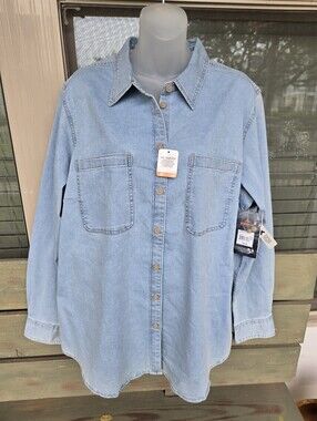 Ridgecut Toughwear Women's Flex Denim Shirt Sz XL